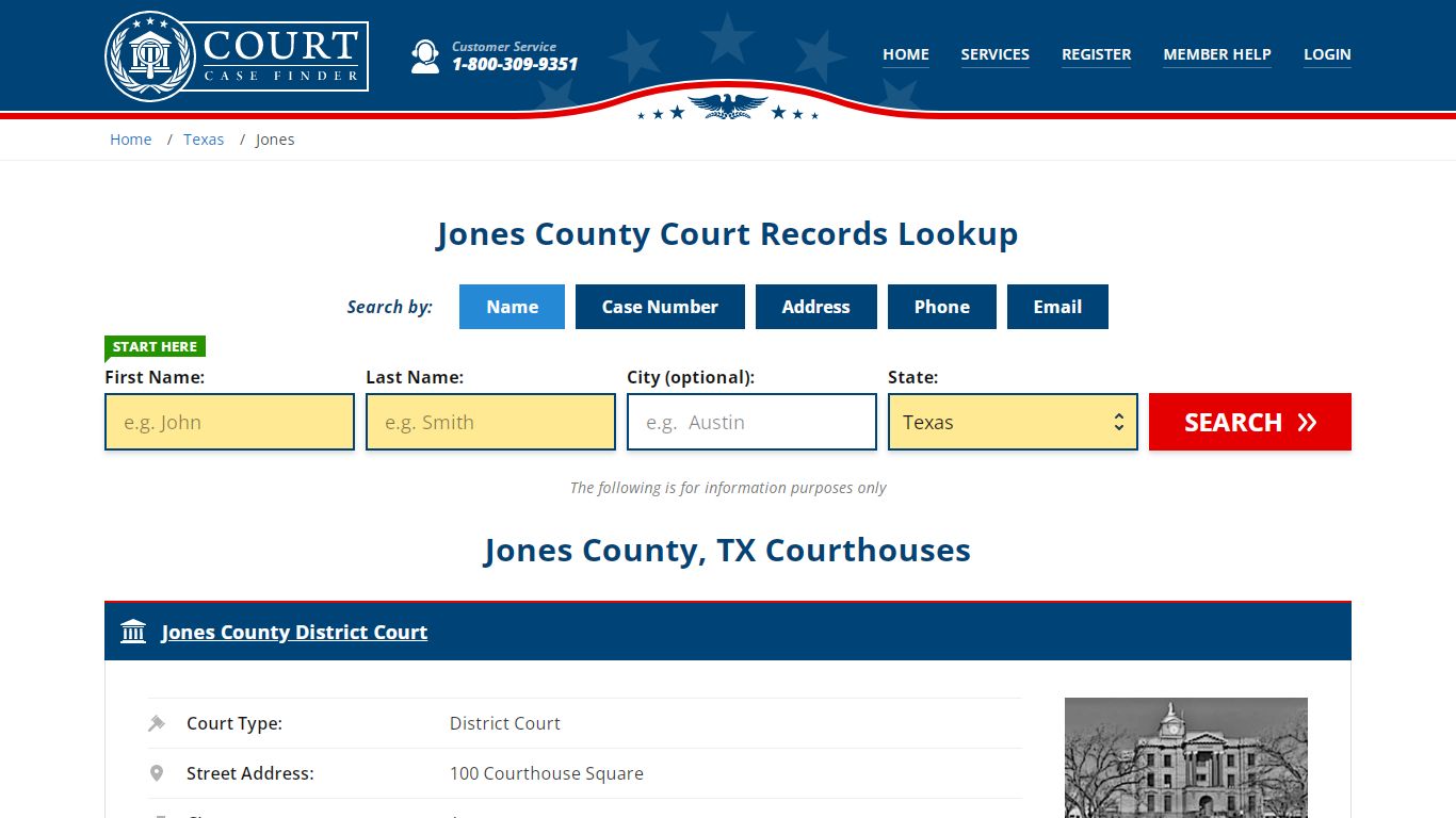 Jones County Court Records | TX Case Lookup - CourtCaseFinder.com